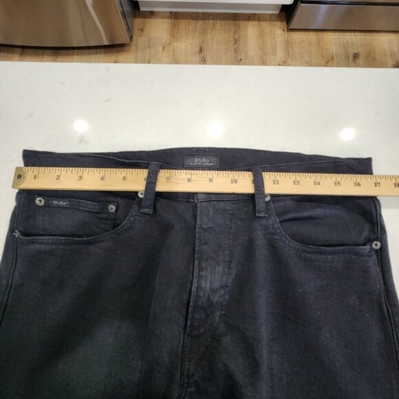 Polo Ralph Lauren Jeans Mens 33x30 Black Varick Slim Straight Stretch Denim - Picture 9 of 13